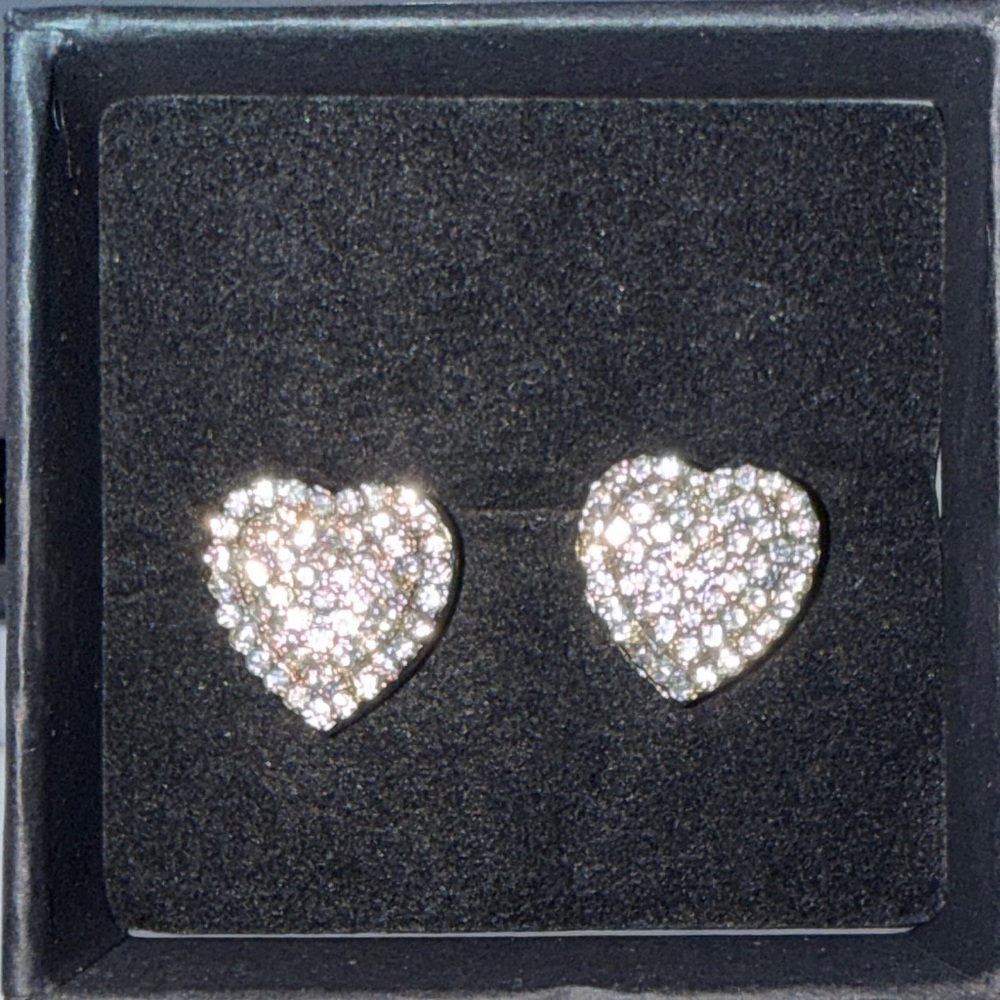 Sparkling Heart Crystal Earrings